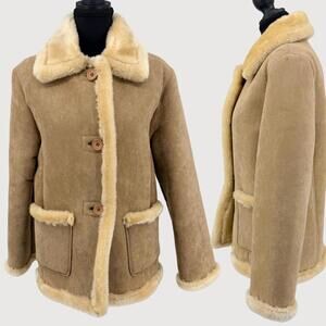 Vintage Fendi Roma Faux Shearling Coat –Teddy Coat – Size L